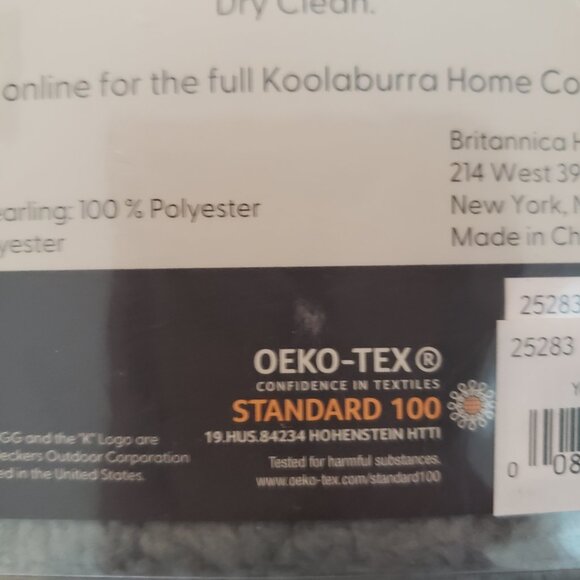 Koolaburra by UGG Yosha Euro Pillow Sham Aqua Gray Faux Fur  Koolaburra by UGG Yosha Euro Pillow Sham Aqua Gray Faux Fur 26\